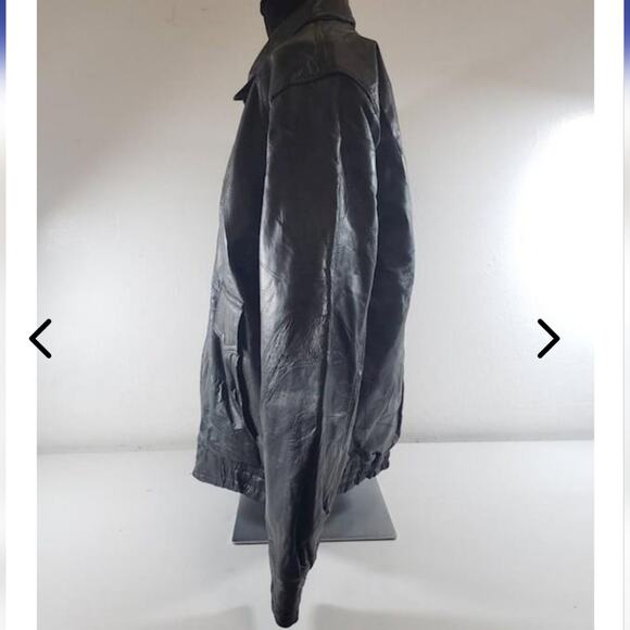 NAPOLINE NWT MENS LEATHER BOMBER JACKET. SIZE XL - Picture 3 of 14